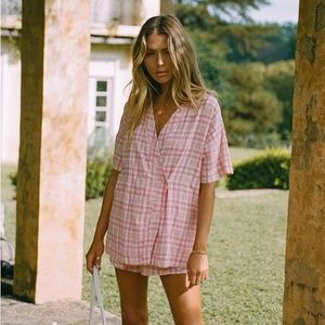 SABO Pink Gingham Picnic Set